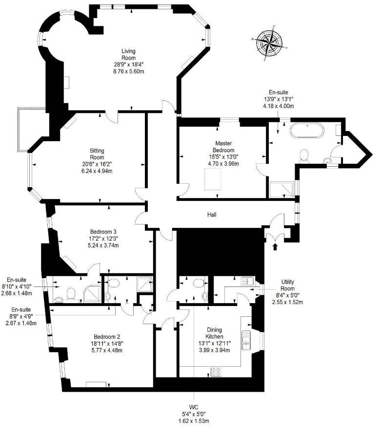 Luxury 3-Bedroom Apartment With Stunning Views At Ramsay Garden Edinburg Exteriör bild
